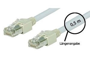 Tecline 713015 Tecline Patchkabel Cat. 5e, SF/UTP, halogenfrei, grau, 1,5 m