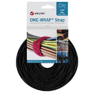 Velcro VEL-OW64427 ONE-WRAP(r) Klett-Kabelbinder der Marke VELCRO(r), 20 mm x 150 mm, 100 Stück, schwarz