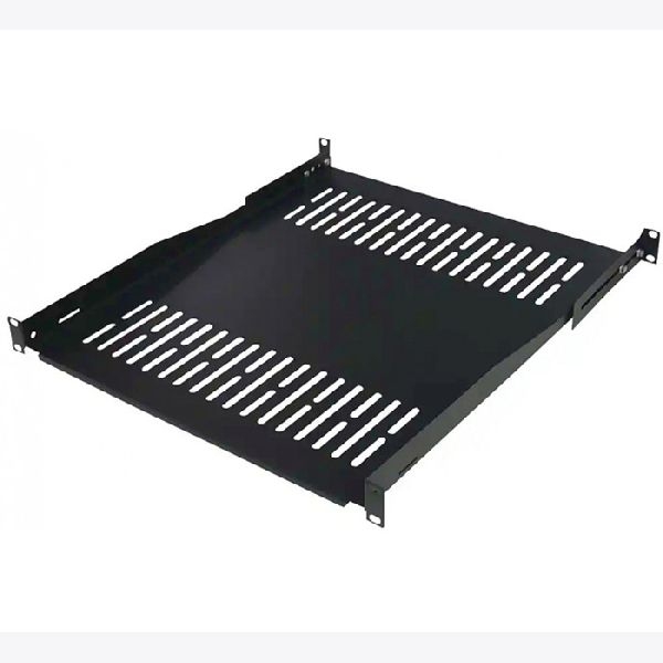 Triton 90ITB19FBX450S Silence Rack 19" Fachboden für Netzwerkschränke, Festeinbau, Tiefe 450 mm, 80 kg, schwarz RAL 9005