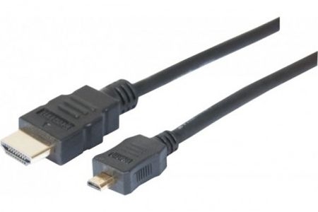 Exertis Connect 128490 HDMI High Speed Kabel, 4K, HDMI St. A/ HDMI Micro St. D, 1,0 m