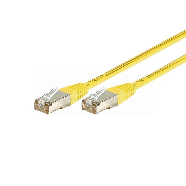 Dexlan 859560 Dexlan Patchkabel Cat. 6A, F/UTP, gelb, 0,15 m