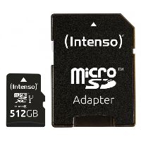 Intenso 3423493 Intenso microSDHC-Karte UHS-I Premium, Klasse 10, 512