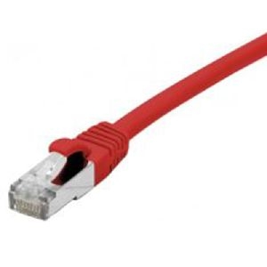 Dexlan 858639 Dexlan Patchkabel Cat. 6A Class EA, S/FTP (PiMF), halogenfrei, mit Rastnasenschutz, rot, 20,0 m