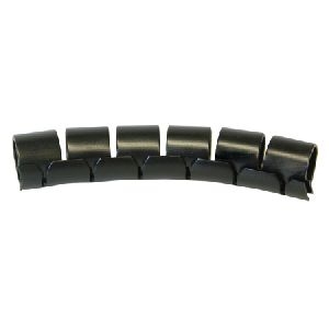 Tecline 69000005S Spiral-Kabelschlauch FIXIT-EASY, max. Bündeldurchmesser 10 mm, Schwarz, 10 m Rolle