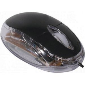 Exertis Connect 320300 Optische Mini USB Maus mit schwarzer Leuchtfarbe
