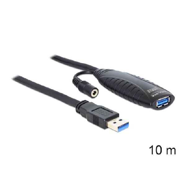 Delock 83415 DeLOCK Aktives USB 3.0 Verlängerungskabel, Stecker A auf Buchse A, 10,0 m