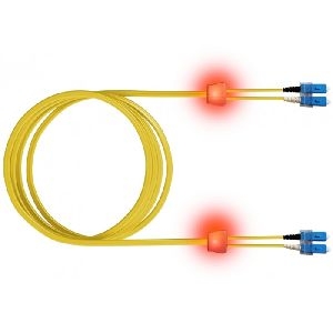 EasyLan LSD01100100 EasyLan LWL Duplex LED-Patchkabel OS2, 9/125 µm, SC/SC, gelb, 10,0 m