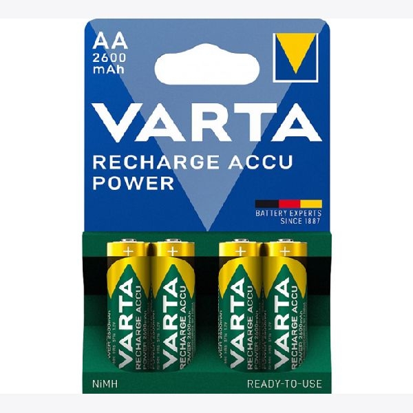Varta 5716101404 VARTA NiMH Akku, Mignon, AA, 1,2V, 2600 mAh, 4-er Pack