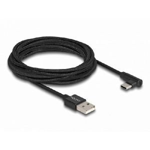 Delock 80033 DeLOCK USB 2.0 Kabel, USB St. C abgewinkelt / USB St. A gerade, schwarz, 3,0 m