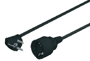 Bachmann 341.186 Bachmann Schutzkontakt-Verlängerungskabel, schwarz, 5,0 m