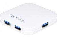Exertis Connect 021288 USB 3.0 Hub, 4 Port, ohne Netzteil, weiß
