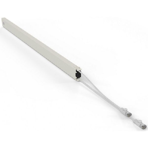 Patchbox CONE46STPWH patchbox.one/Cassette 46RU (2,5 m), Cat. 6a, U/FTP, PoE, weiß
