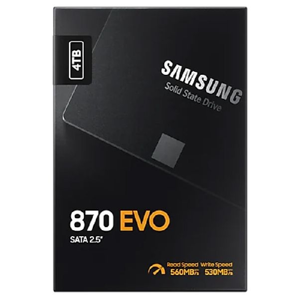 Samsung MZ-77E4T0B/EU Samsung SSD 870 EVO, SATA III, 4 TB, 2,5", intern