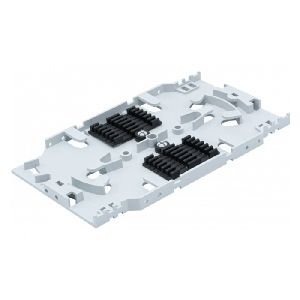 Dexlan 395410 Dexlan LWL Spleißkassette für 12 Fasern, mit 2 Stück 6-fach LWL Spleißhaltern