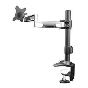 Aavara TC210 Aavara Monitorständer TC210, für Flachbildschirme 38 - 68 cm (15" - 27"), bis 8 kg, Schraubklemme, schwarz / silber
