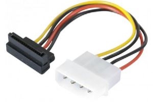 Exertis Connect 147553 SATA Strom-Adapterkabel, Molex auf SATA 4Pin abgewinkelt, Molex auf Sata Bu. abgewinkelt