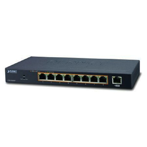 Planet GSD-908HP Planet Gigabit Switch GSD-908HP, 8 Port PoE + 1 Uplinkport