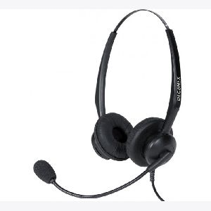 Dacomex 292011 Dacomex Telefon-Headset, 2 Ohrmuscheln, RJ9-Anschluss, schwarz