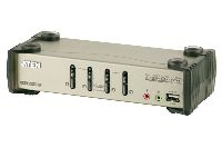 Aten CS1734B ATEN KVM Switch mit Audio, USB 2.0 und PS/2, 4-fach, OSD,