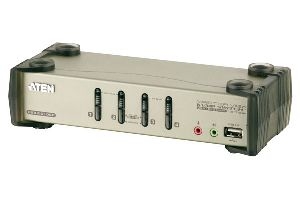Aten CS1734B ATEN KVM Switch mit Audio, USB 2.0 und PS/2, 4-fach, OSD,