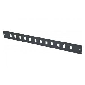 Dexlan 395417 Dexlan LWL Frontplatte unbestückt für LWL Spleißbox, 12 x LC Duplex