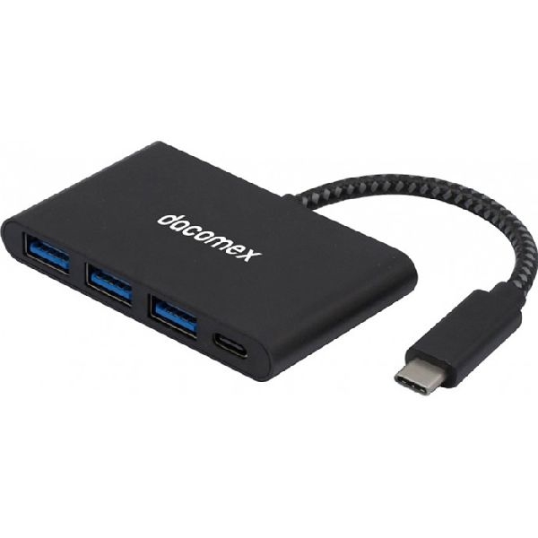 Dacomex HB614 Dacomex USB Hub HB614, Eingang USB Type-C, Ausgang 3x Type-A, 1x Type-C PD 60 W