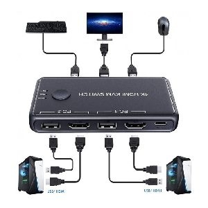 Exertis Connect 060182 Exertis Connect Mini KVM Switch, 2 Port, HDMI / USB