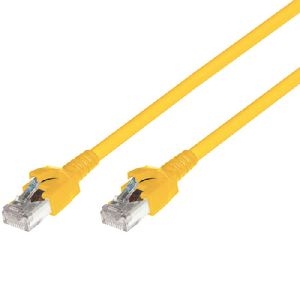 Dätwyler 653608 Dätwyler Patchkabel S/FTP, PiMF, Cat.6A, gelb, 1,0 m