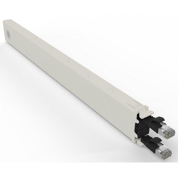 Patchbox CONEX8STPBK patchbox.one/Cassette 8RU (0,8 m), Cat. 6a, U/FTP, PoE, schwarz