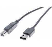 Exertis Connect 532410 USB 2.0 Kabel, USB St. A / USB St. B, anthrazit