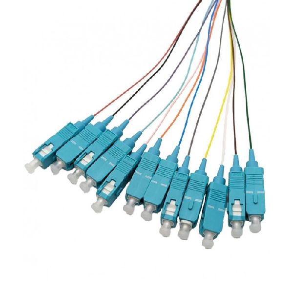 Tecline 20500011 Tecline LWL Faserpigtails, OM3, farbig, SC/UPC, 2,0 m, 12 Stück