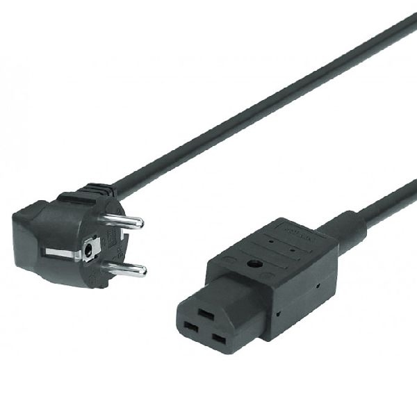 Bachmann BM0021779 Bachmann Heißgeräte-Netzanschlusskabel, Schutzkontakt-Stecker an C21 Buchse, 3,0 m, schwarz