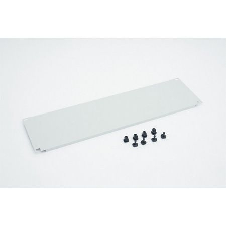Triton RAC-ZP-X32-A1 Triton 19" Blindplatte, steckbar, 2 HE, Stahlblech, hellgrau RAL 7035, mit Kunststoffstöpsel