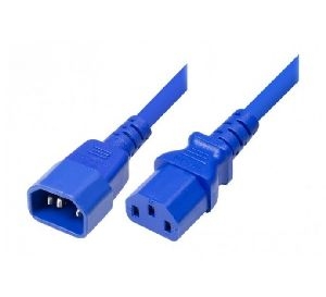 Exertis Connect 808041 Kaltgerätekabel, Kaltgerätestecker C14 auf Kaltgerätekupplung C13, blau, 1,8 m
