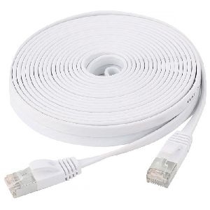 Exertis Connect 845059 Flachband Patchkabel Cat. 6, U/FTP, mit Rastnasenschutz, weiß, 5,0 m