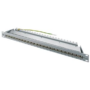 Telegärtner J02023A0050 / 100007016 Telegärtner Patchfeld MPP24-HS K, Cat.6A ISO IEC, 24 Port, 19 Zoll, lichtgrau RAL 7035