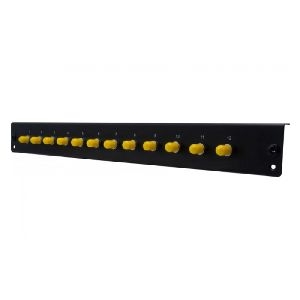 Dexlan 395440 Dexlan LWL Frontplatte bestückt für LWL Spleißbox, 12 x