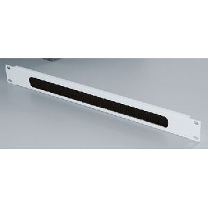 Triton RAC-ZP-X03-A2 Triton 19&quot; Kabeldurchführungsplatte mit Bürstenkamm, 1 HE, hellgrau RAL 7035