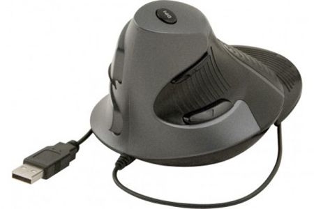 Dacomex V200-U Dacomex Ergonomische vertikale Maus V200-U, für Rechtshänder, USB, schwarz