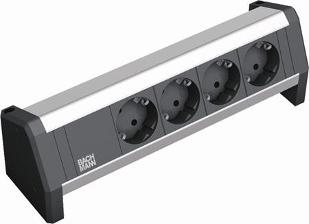 Bachmann 3391000 Bachmann DESK 1 Facility System, 4 x Schutzkontaktsteckdose