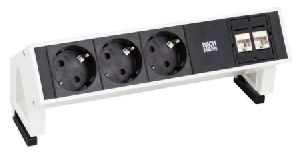 Bachmann 902357 Bachmann DESK 2 , 2 x Schutzkontakt, 2 x Cat6, 1 x USB