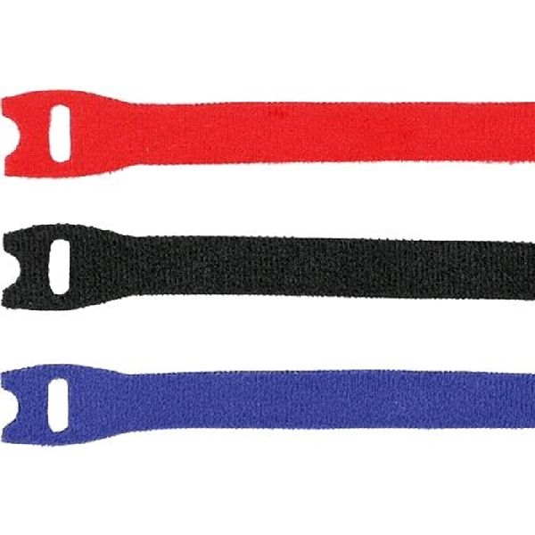 Exertis Connect 18-10002 Klett-Kabelbinder 3-Farben 11 x 200 mm, Set mit 12 Stück, Klett-Breite: 11 mm