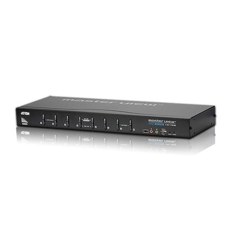 Aten CS1768-ATA-G ATEN DVI KVM Switch CS1768 mit Audio, USB, 8-fach, Desktop und 19 Zoll