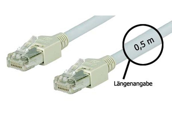 Tecline 713015 Tecline Patchkabel Cat. 5e, SF/UTP, halogenfrei, grau, 1,5 m