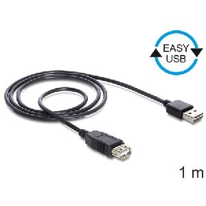 Delock 83370 DeLOCK Kabel EASY-USB 2.0-A Stecker an USB 2.0-A Buchse, Verlängerung, 1 m