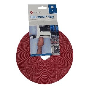 Velcro VEL-OW64105 ONE-WRAP(r) Klettband der Marke VELCRO(r), 10 mm x 25 m, rot