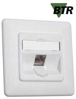 MetzConnect 130B11D11002-E Metz Connect Datendose C6Amodul, Cat.6A (ISO), 180°, 1-fach, Unterputz, reinweiß RAL 9010