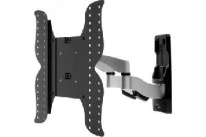 Aavara AS444 Aavara neig- und schwenkbare Wandhalterung AS444, für Flachbildschirme 66 - 165 cm (26" - 65"), bis 35 kg, schwarz / silber