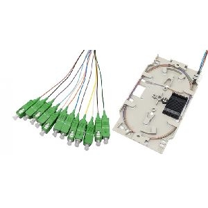 Tecline 20500029 Tecline LWL Spleißkassette mit 12x Faserpigtail OS2, farbig, SC/APC 8°, 2,0 m, 12 Stück