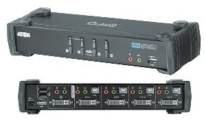 Aten CS1764A ATEN DVI KVM Switch CS1764A mit Audio, USB, 4-fach, Deskt